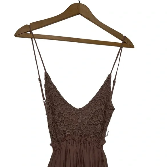 Miss Avenue Boho Back In The Grove Backless Halter Maxi Dress Small - Picture 5 of 16